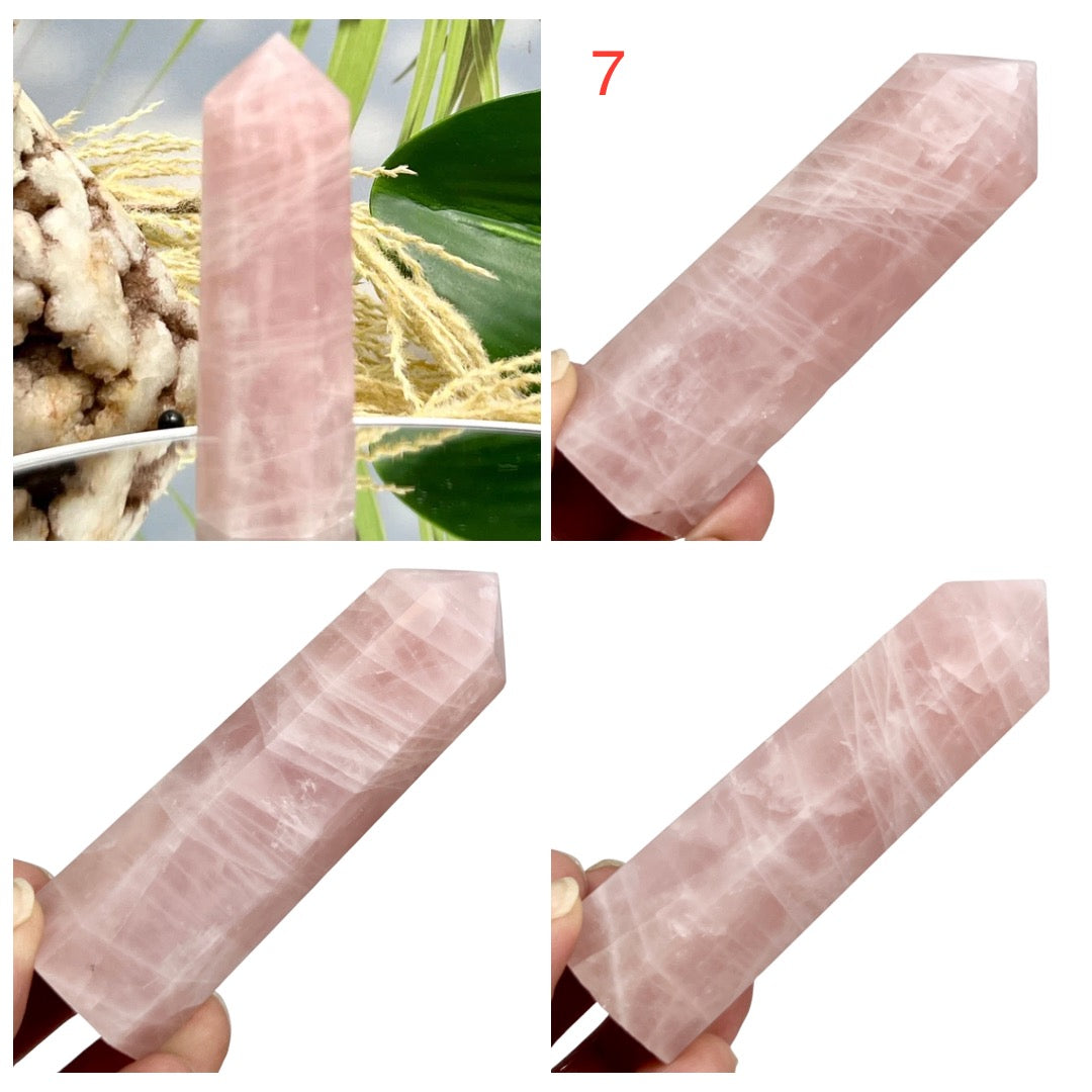 Rose Quartz Points Towers Healing Crystal Generators YOU CHOOSE
