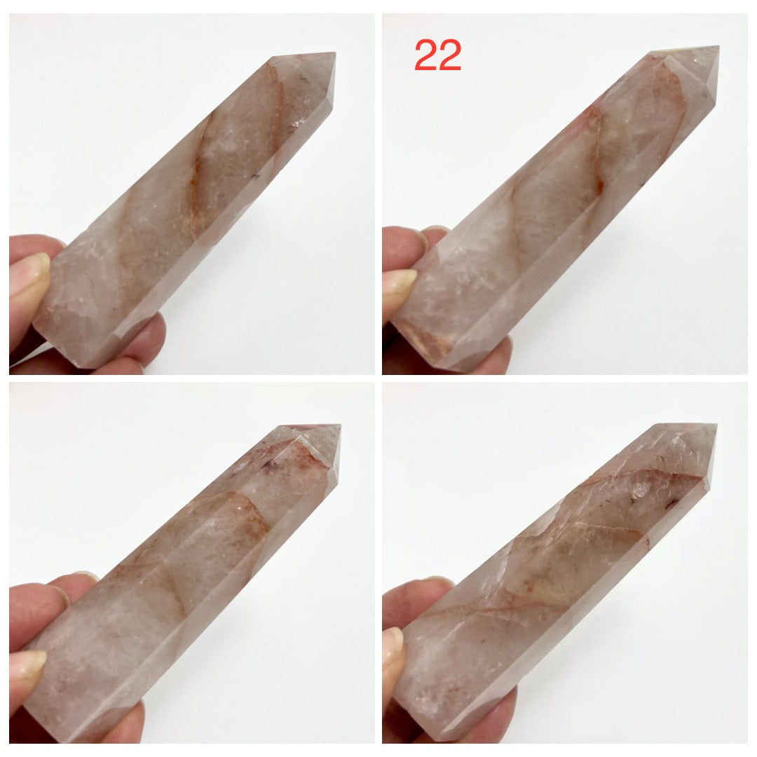 Hematoid Fire Quartz Points Towers Crystal Generators YOU CHOOSE
