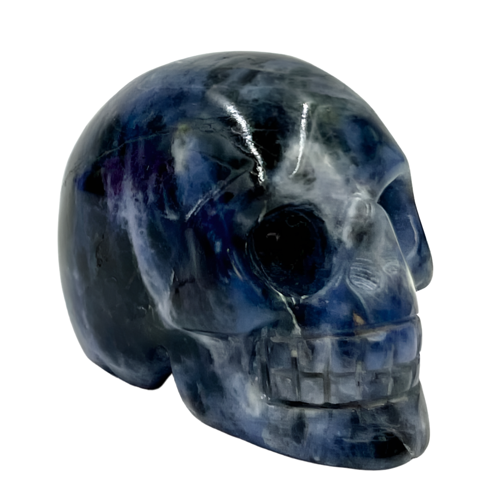 Sodalite Skull 2 Inches Hand Carved Crystal Carving
