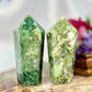 Moss Agate Point Towers Crystal Generator YOU CHOOSE