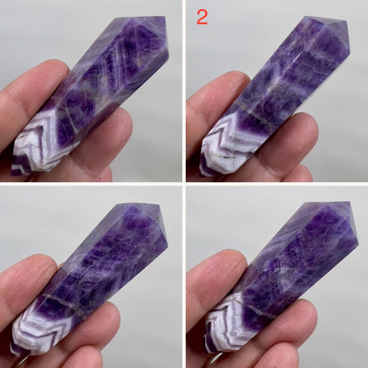 Chevron Dream Amethyst Double Terminated DT Crystal YOU CHOOSE