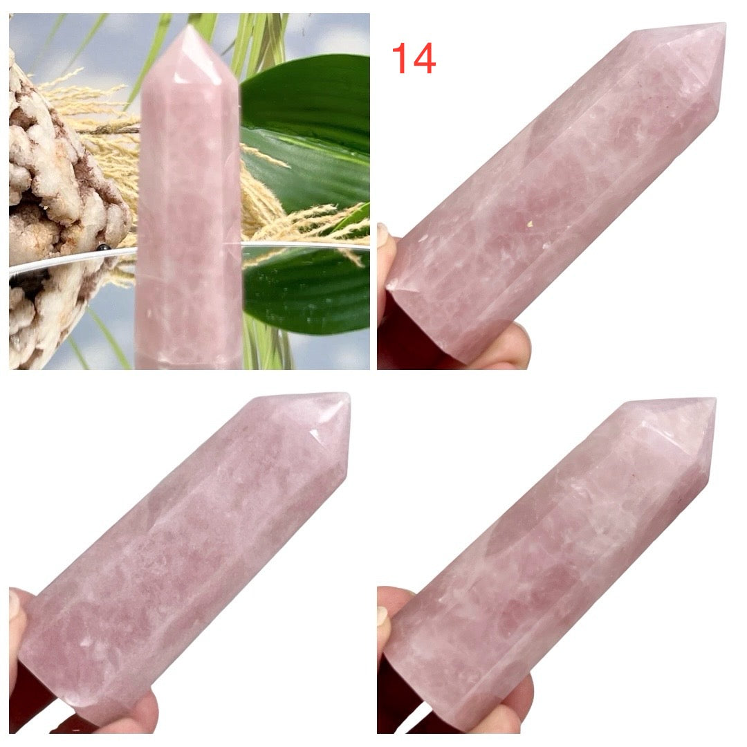 Rose Quartz Points Towers Healing Crystal Generators YOU CHOOSE
