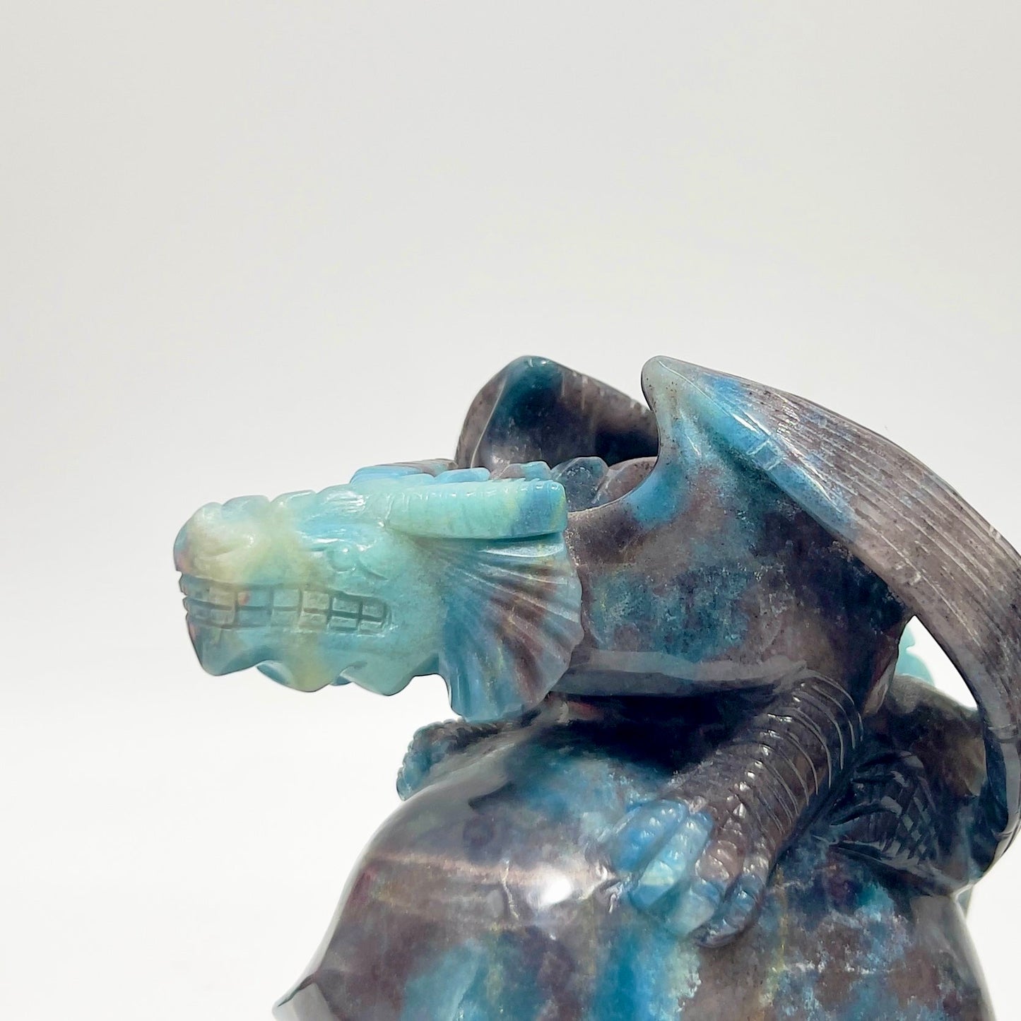 Trolleite Gargoyle on Skull Hollow Jaw Rare Healing Crystal Carving 1564g
