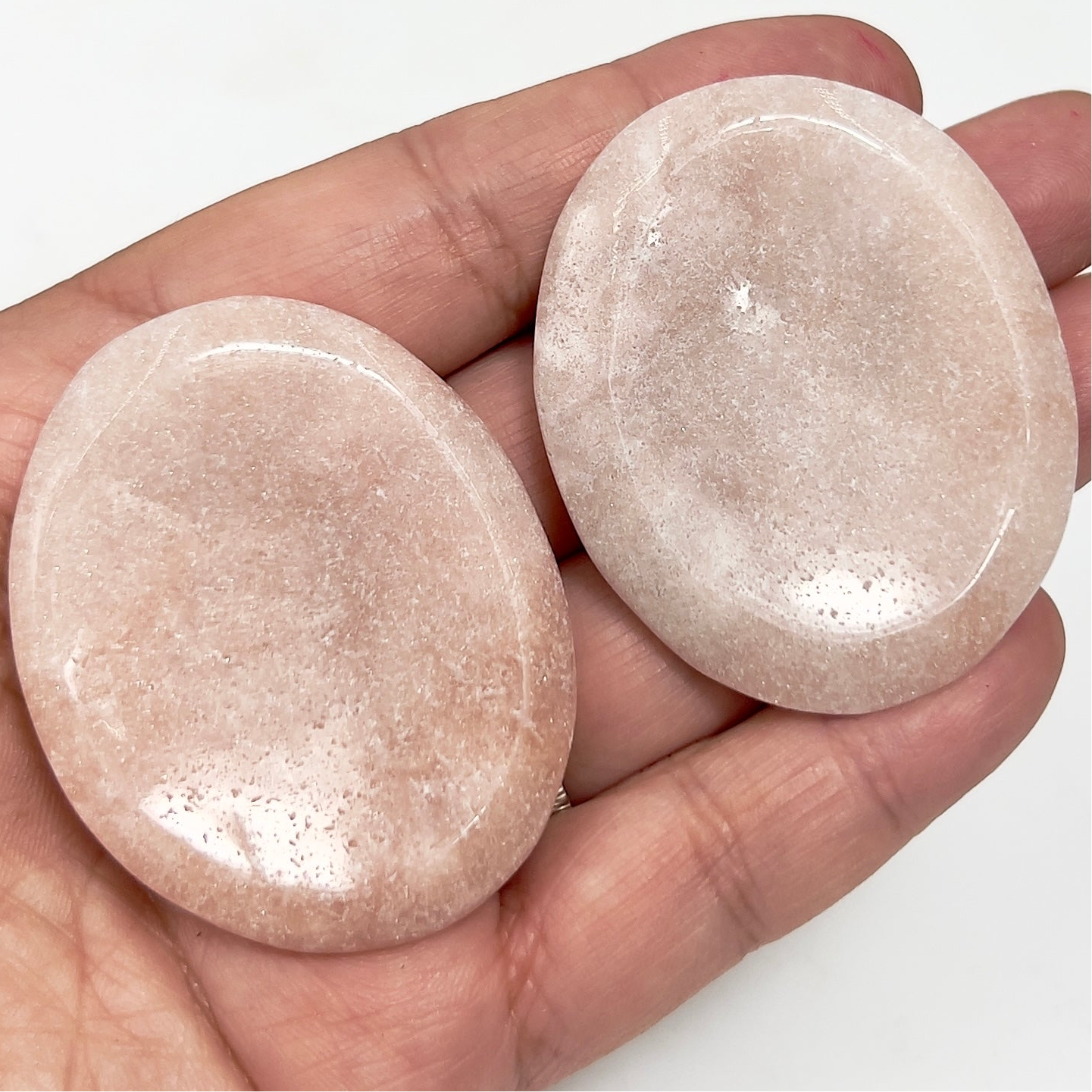 Pink Amethyst Palm Stones Worry Healing Crystals YOU CHOOSE