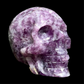 Lepidolite Purple Mica Skull Hand Crystal Carving 312g