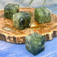 Prehnite with Epidote Cubes Crystal Carving YOU CHOOSE