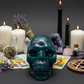 Blue Apatite Skull Healing Crystal Carving 699g