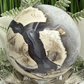 Volcanic Agate Quartz Sphere UV Reactive Crystal Ball 327g 63mm