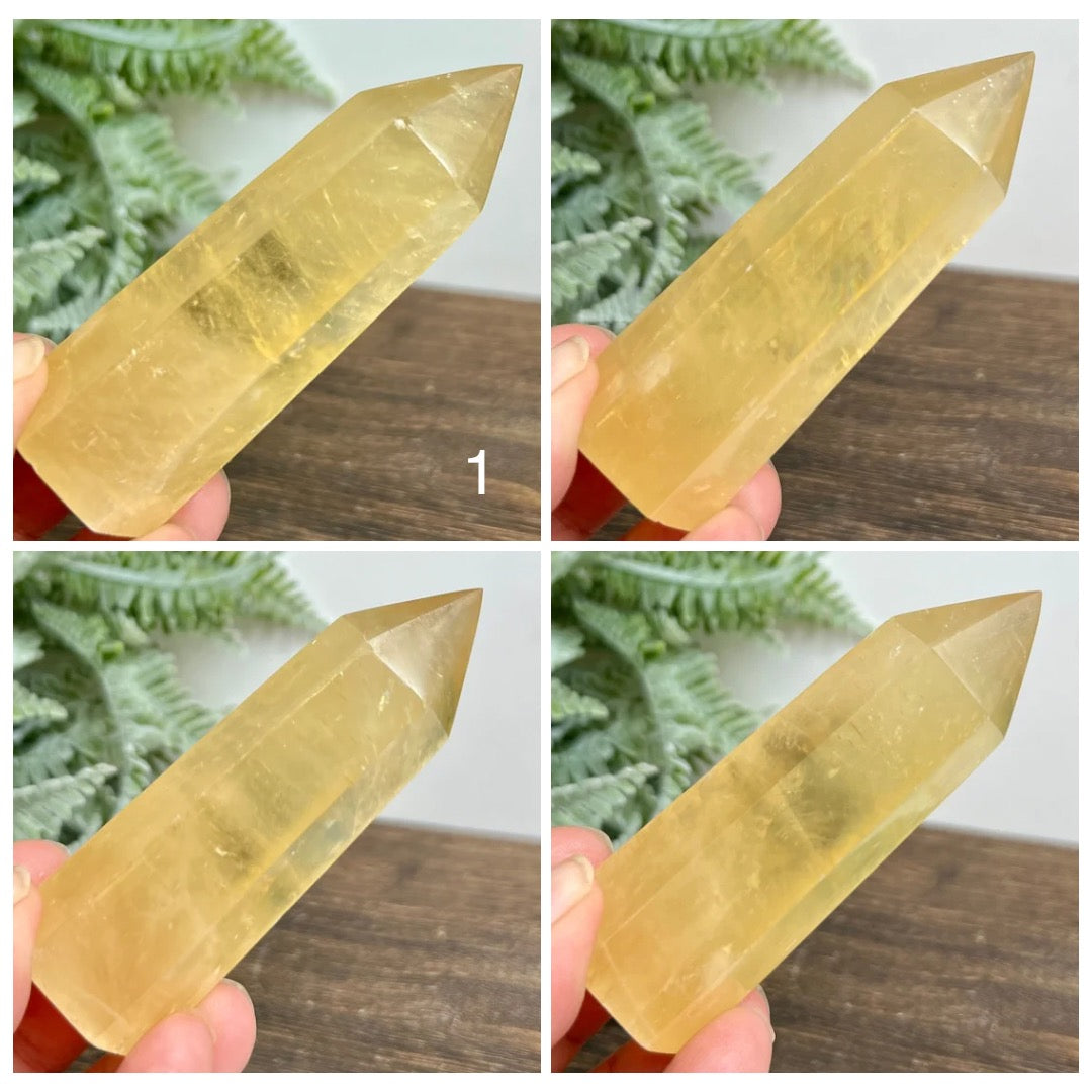 Honey Calcite Towers Points Natural Crystal Generators YOU CHOOSE