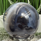 Volcanic Agate Quartz Sphere UV Reactive Crystal Ball 526g 73mm