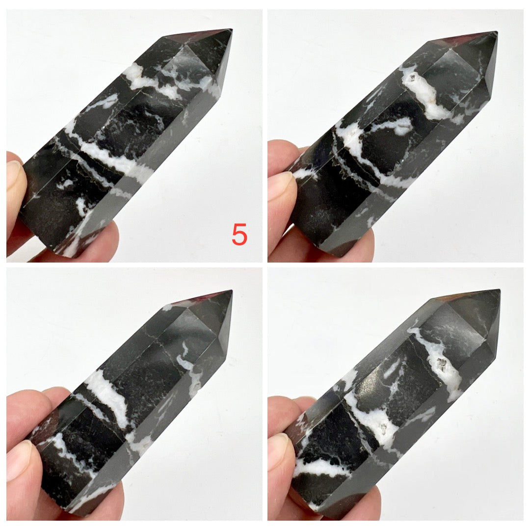 Zebra Jasper Points Towers Crystal Generators YOU CHOOSE
