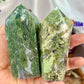 Moss Agate Point Towers Crystal Generator YOU CHOOSE