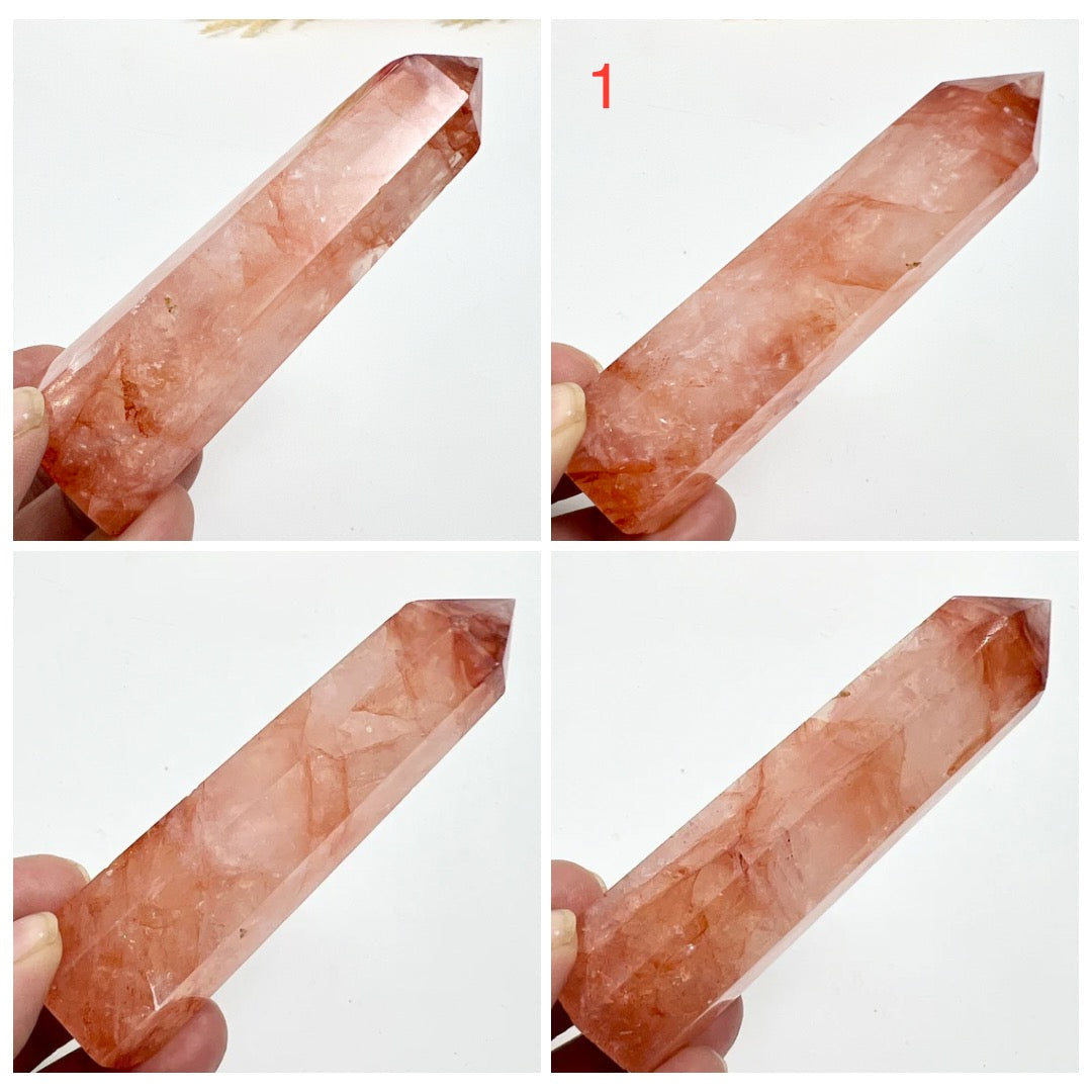 Hematoid Fire Quartz Points Towers Crystal Generators YOU CHOOSE