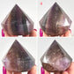 Fluorite Gemstone Diamond Shaped Tip Crystal Carving YOU CHOOSE