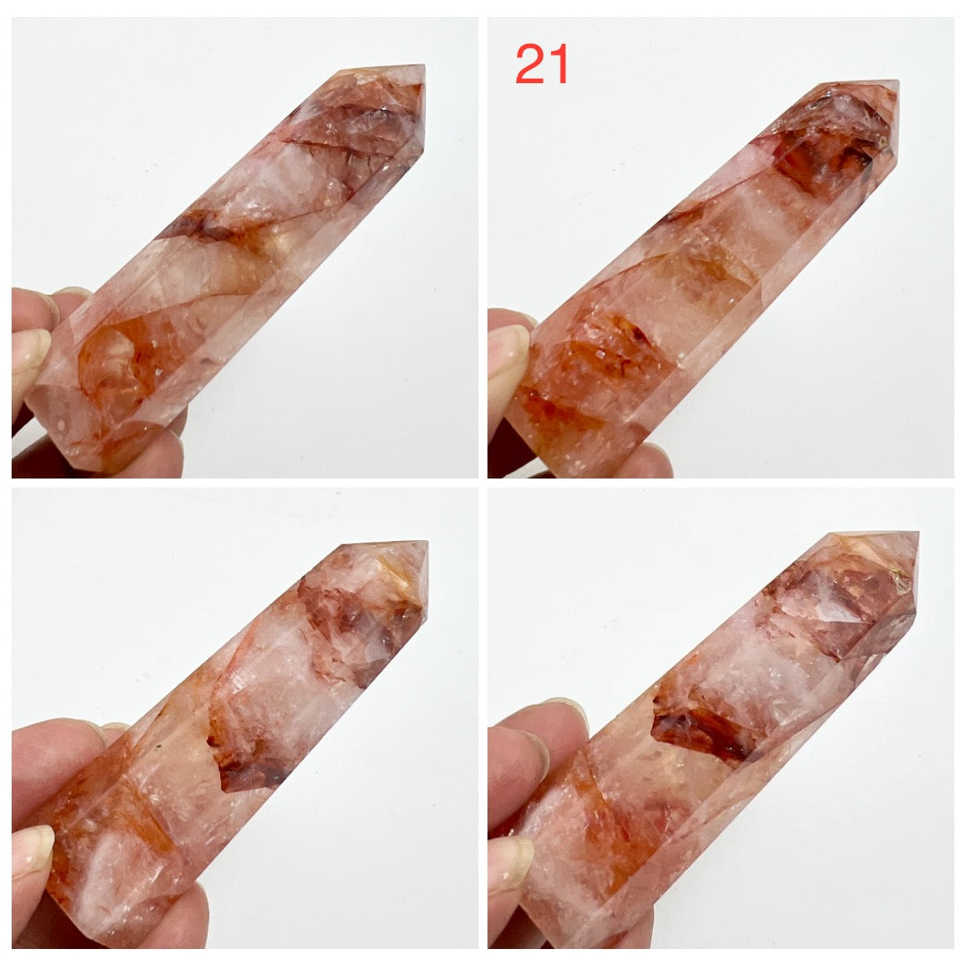 Hematoid Fire Quartz Points Towers Crystal Generators YOU CHOOSE