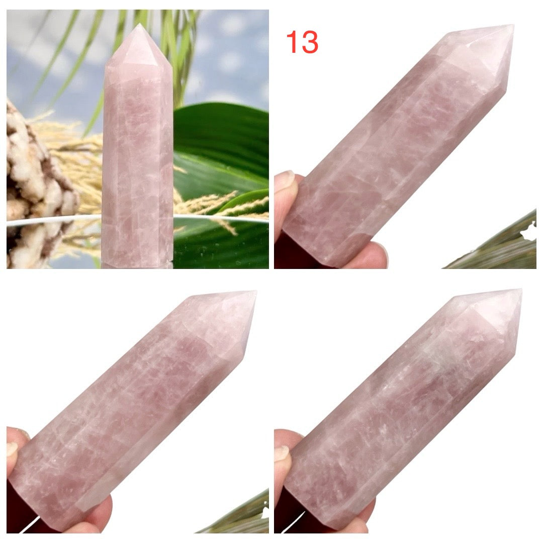 Rose Quartz Points Towers Healing Crystal Generators YOU CHOOSE