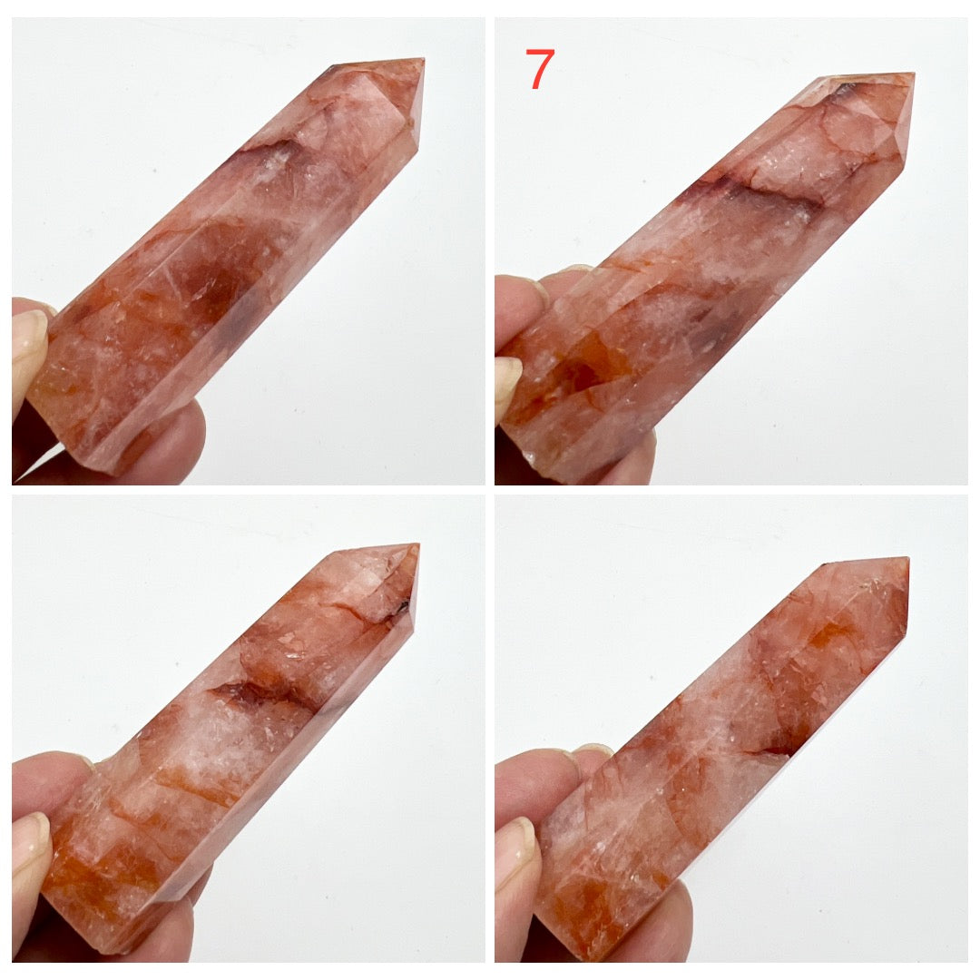 Hematoid Fire Quartz Points Towers Crystal Generators YOU CHOOSE