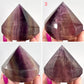 Fluorite Gemstone Diamond Shaped Tip Crystal Carving YOU CHOOSE