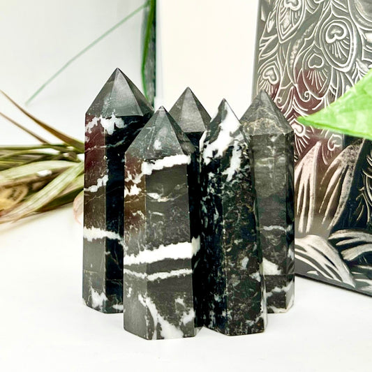 Zebra Jasper Points Towers Crystal Generators YOU CHOOSE