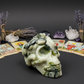 Jade Snakes on Skull Healing Crystal Carving 585g