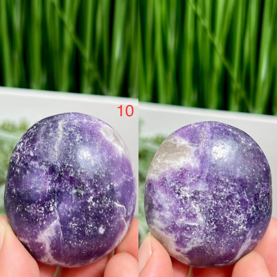 Lepidolite Purple Mica Palm Stones Meditation Crystals YOU CHOOSE