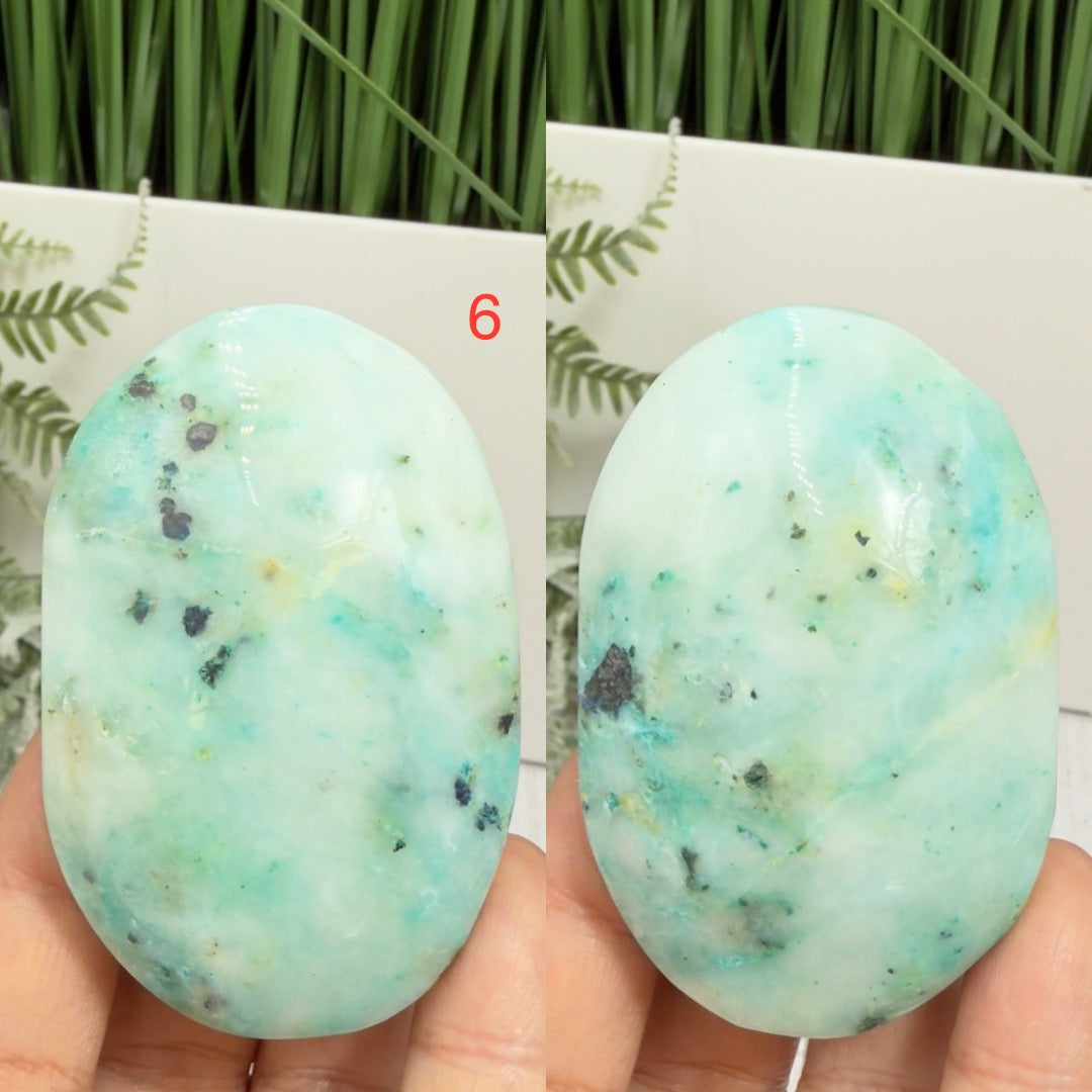 Fynchenite Phoenix Stone Palm Stones Worry Meditation Crystals YOU CHOOSE