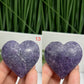Lepidolite Purple Mica Hearts Healing Crystal Carvings YOU CHOOSE