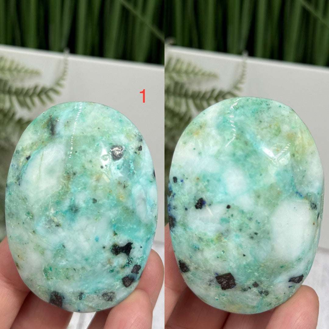 Fynchenite Phoenix Stone Palm Stones Worry Meditation Crystals YOU CHOOSE