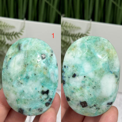 Fynchenite Phoenix Stone Palm Stones Worry Meditation Crystals YOU CHOOSE