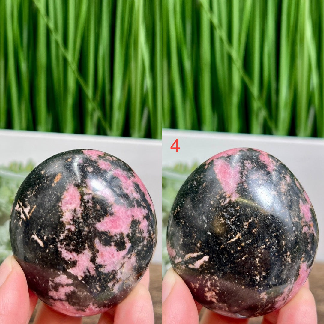 Rhodonite Palm Stones Worry Reiki Meditation Crystals YOU CHOOSE