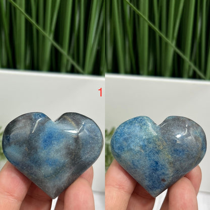 Trolleite Hearts Crystal Carvings YOU CHOOSE