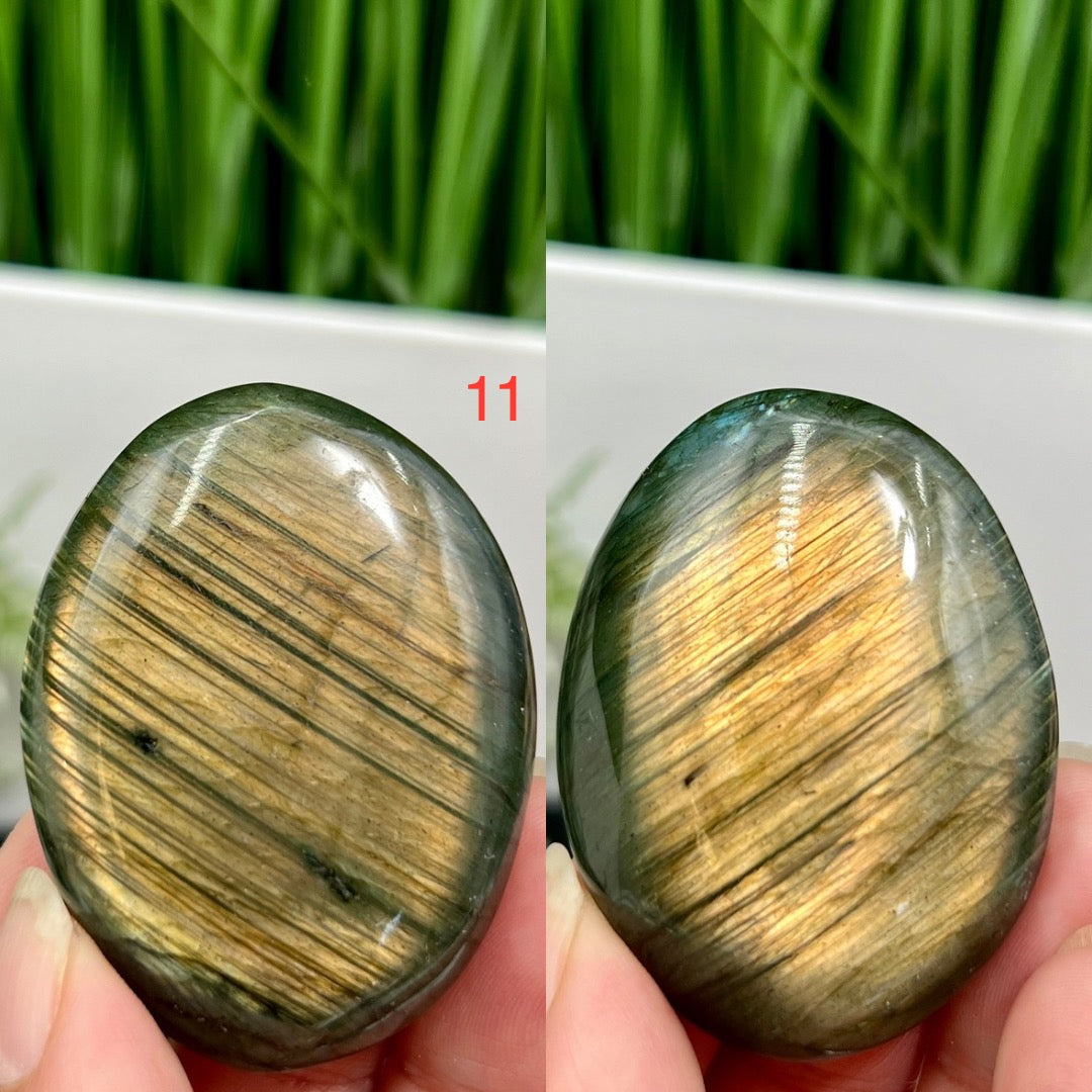 Labradorite Palm Stones Crystal Meditation Worry YOU CHOOSE
