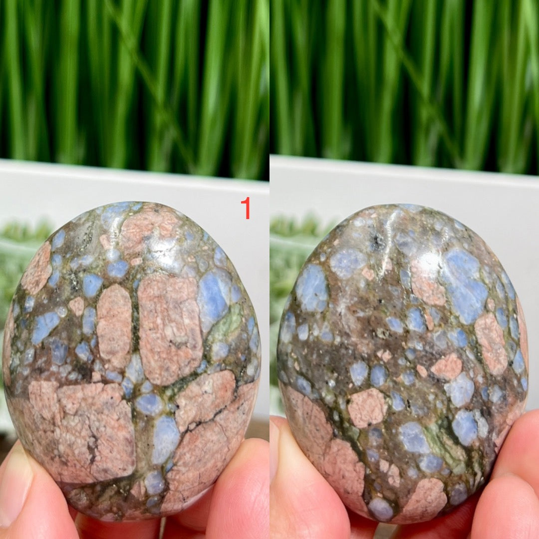 Llanite Jasper Que Sera Palm Stones Worry Crystals YOU CHOOSE