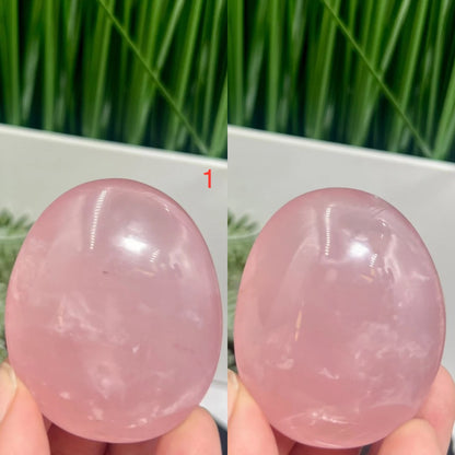 Rose Quartz Palm Stone Worry Love Meditation Crystals YOU CHOOSE