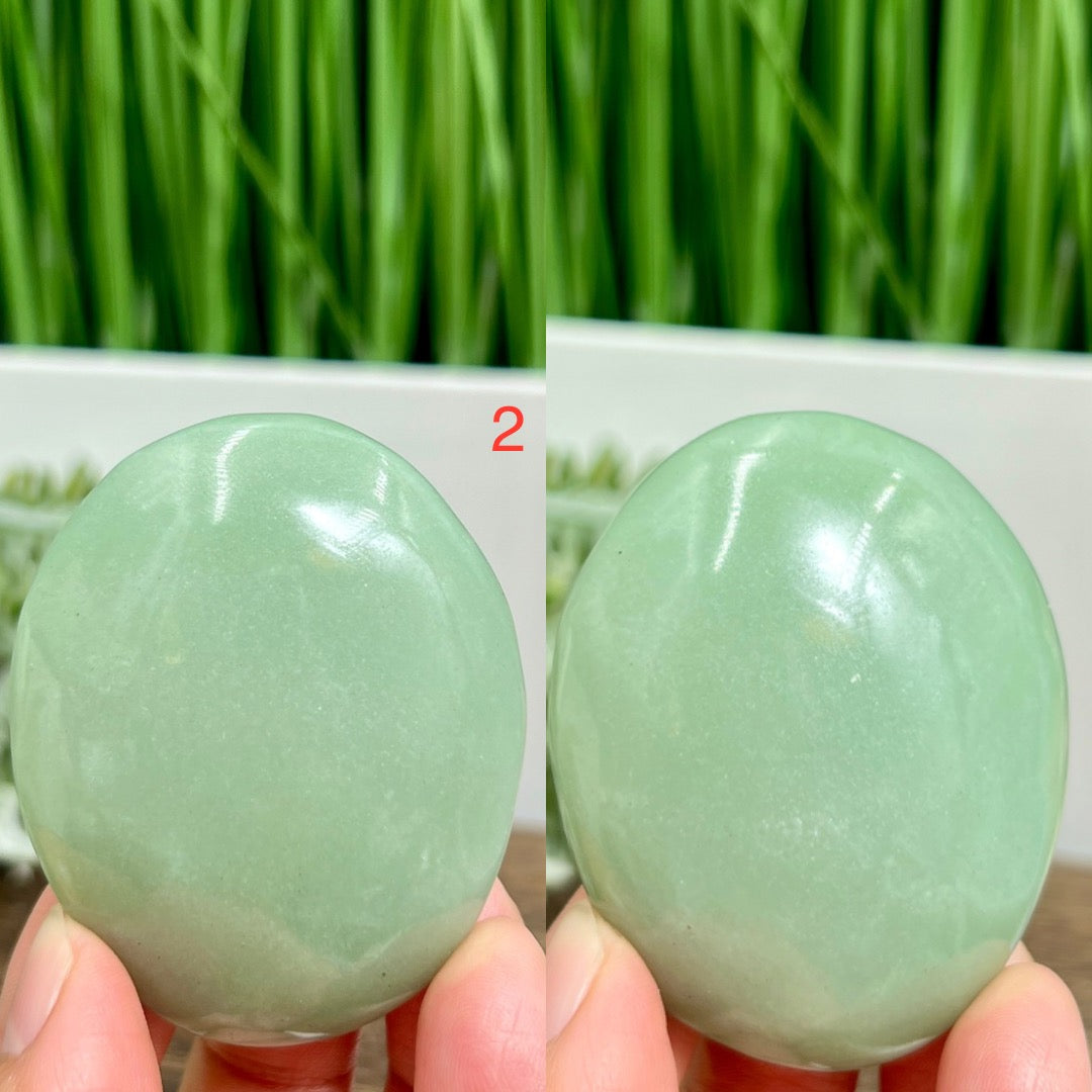 Green Aventurine Palm Stones Worry Meditation Crystals YOU CHOOSE