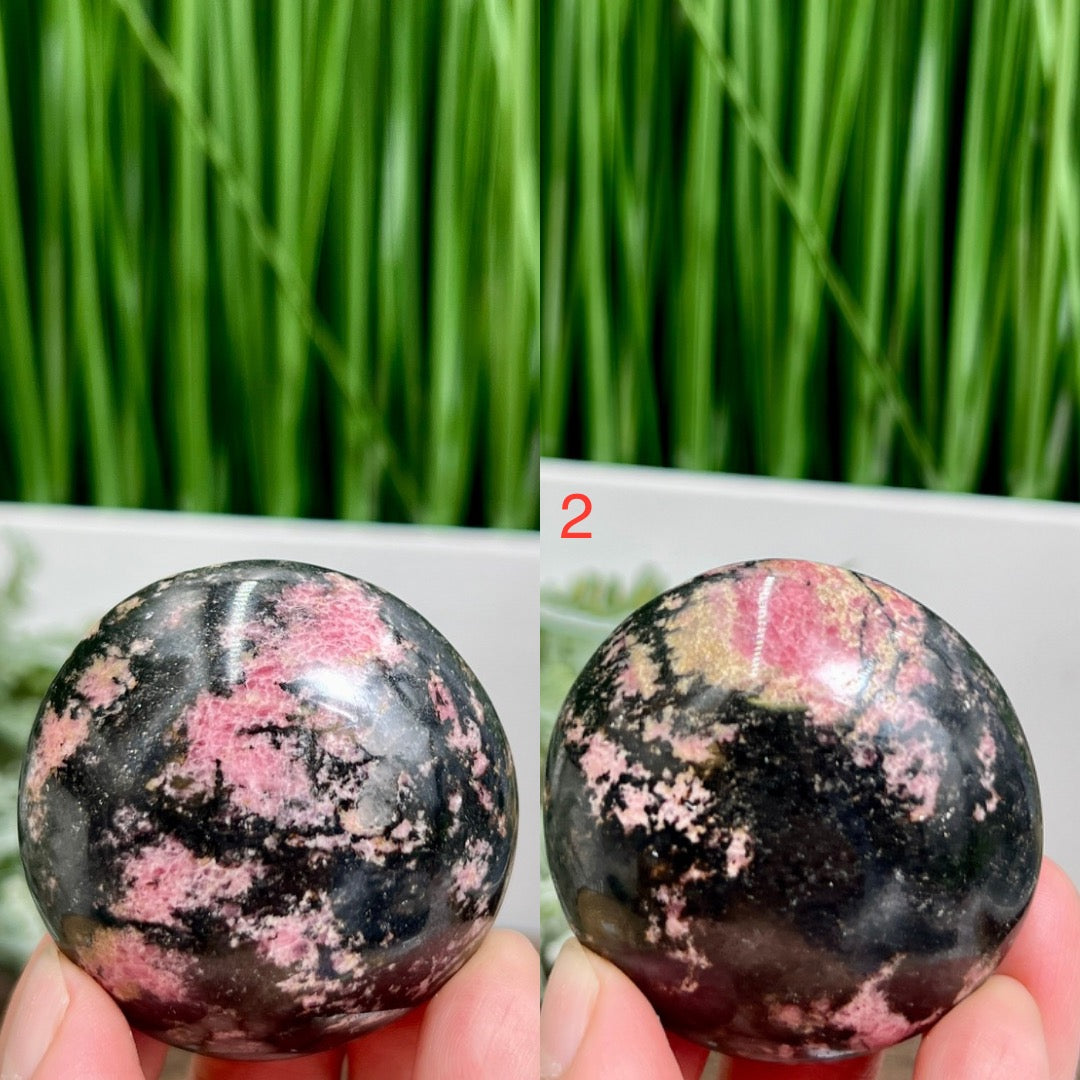 Rhodonite Palm Stones Worry Reiki Meditation Crystals YOU CHOOSE