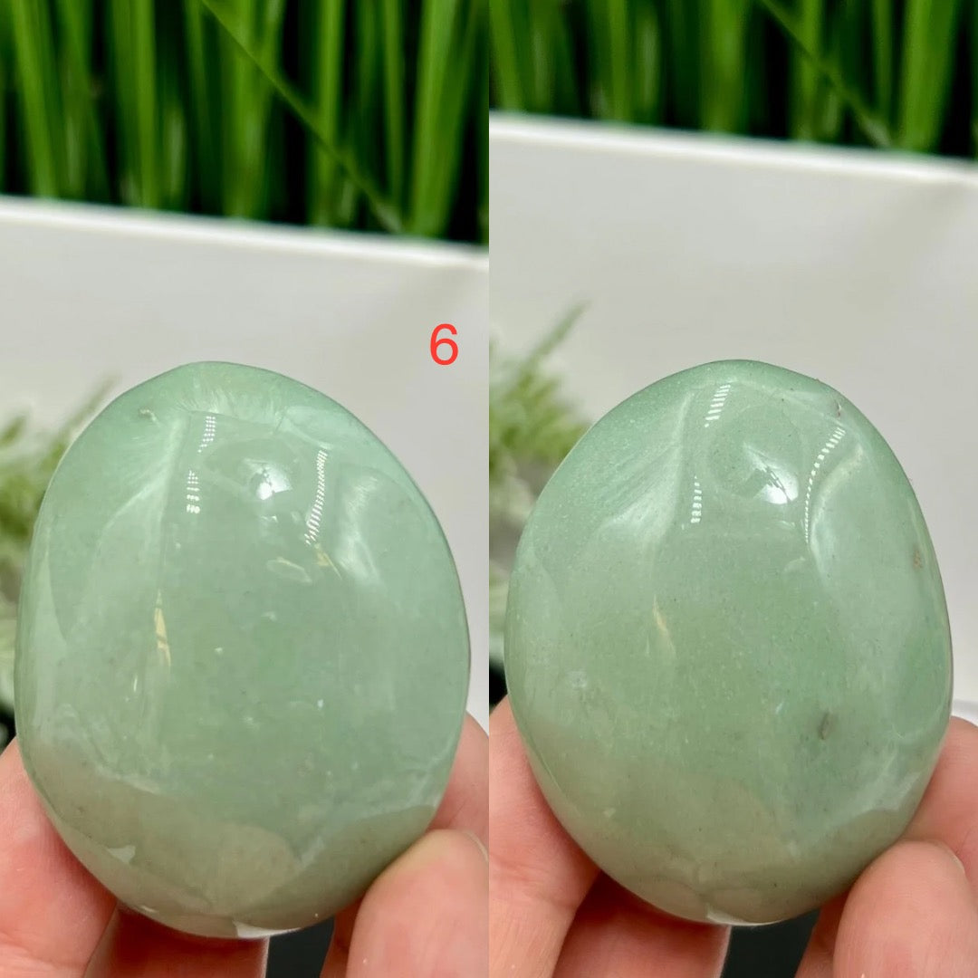 Green Aventurine Palm Stones Worry Meditation Crystals YOU CHOOSE
