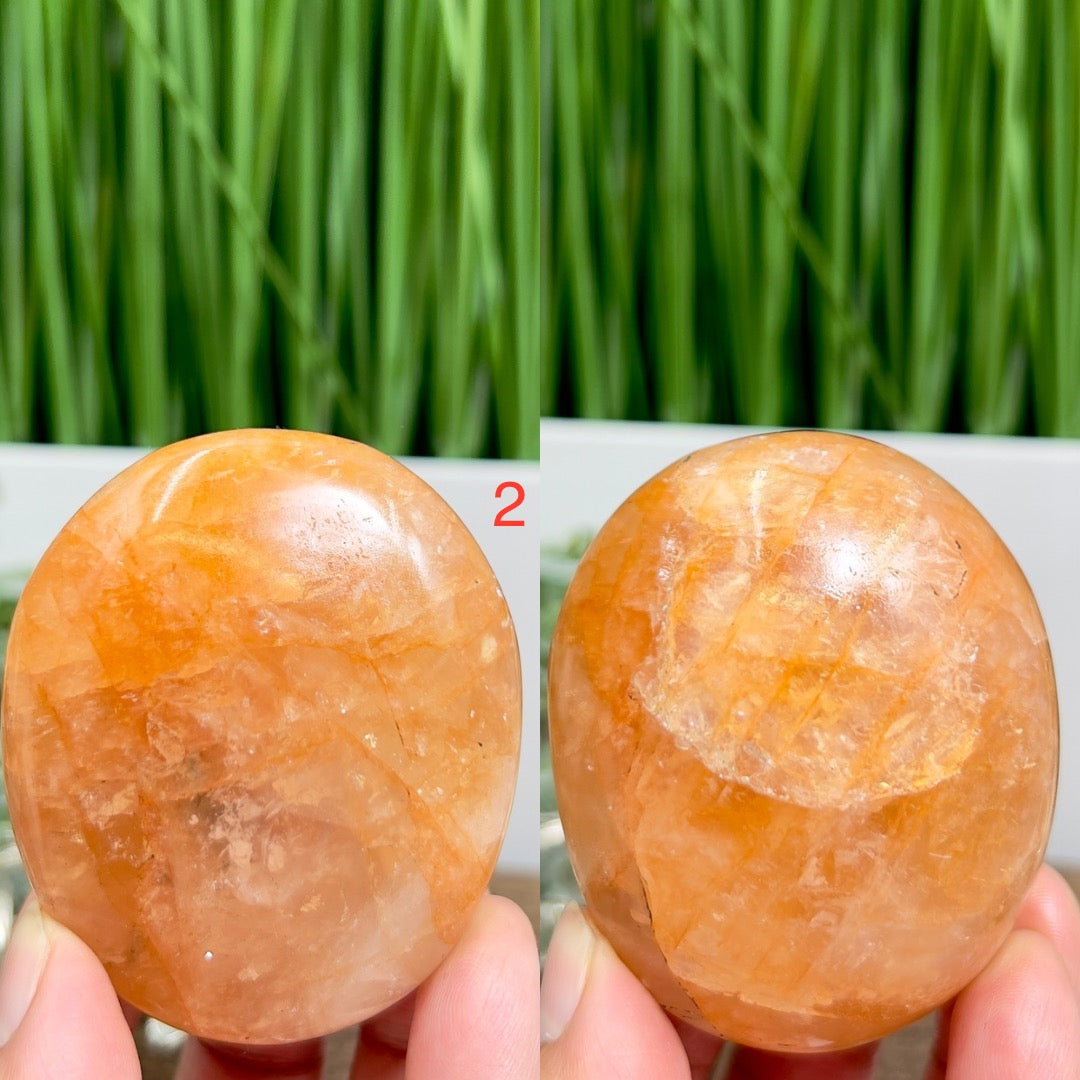 Fire Quartz Hematoid Palm Stones Large Worry Crystals YOU CHOOSE