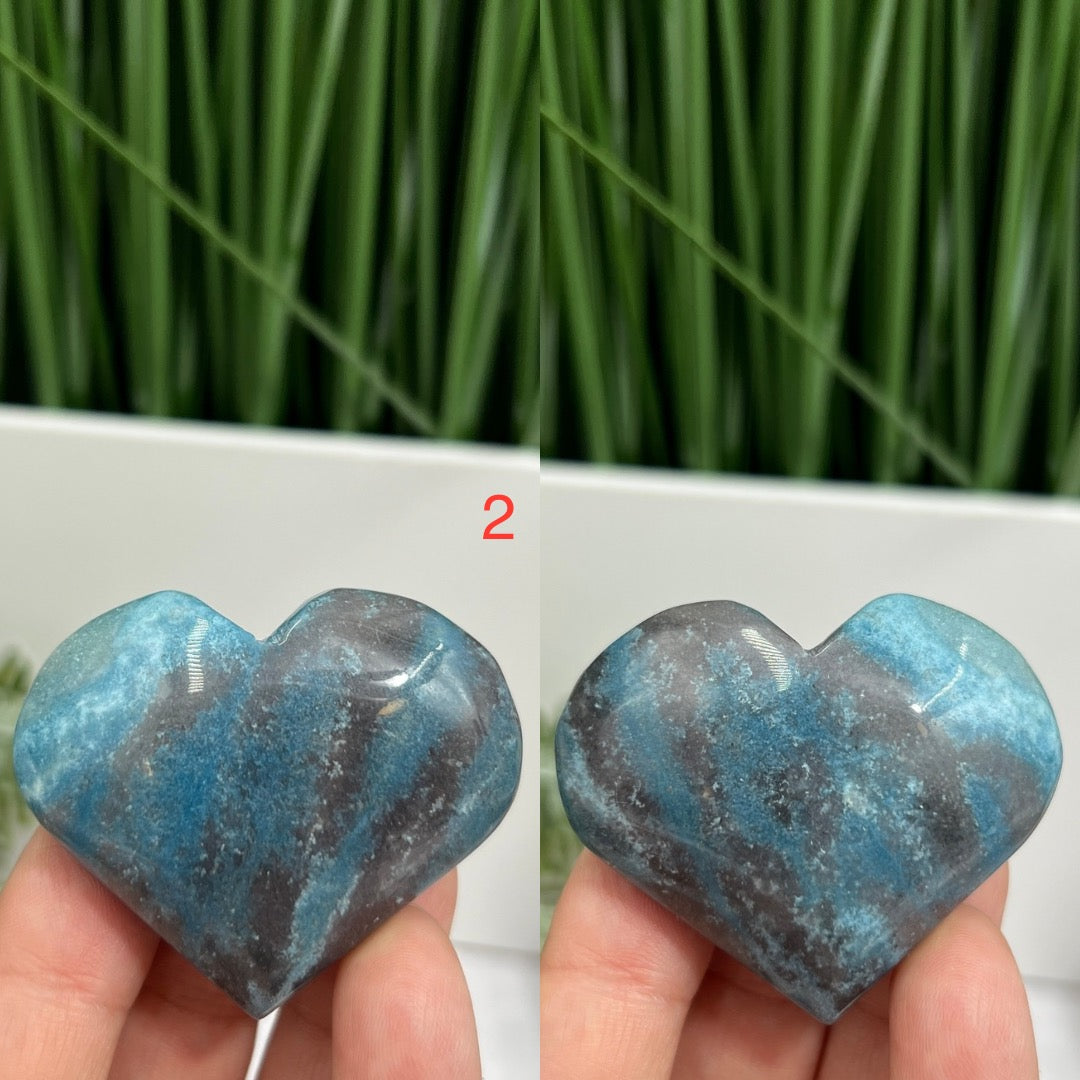 Trolleite Hearts Crystal Carvings YOU CHOOSE