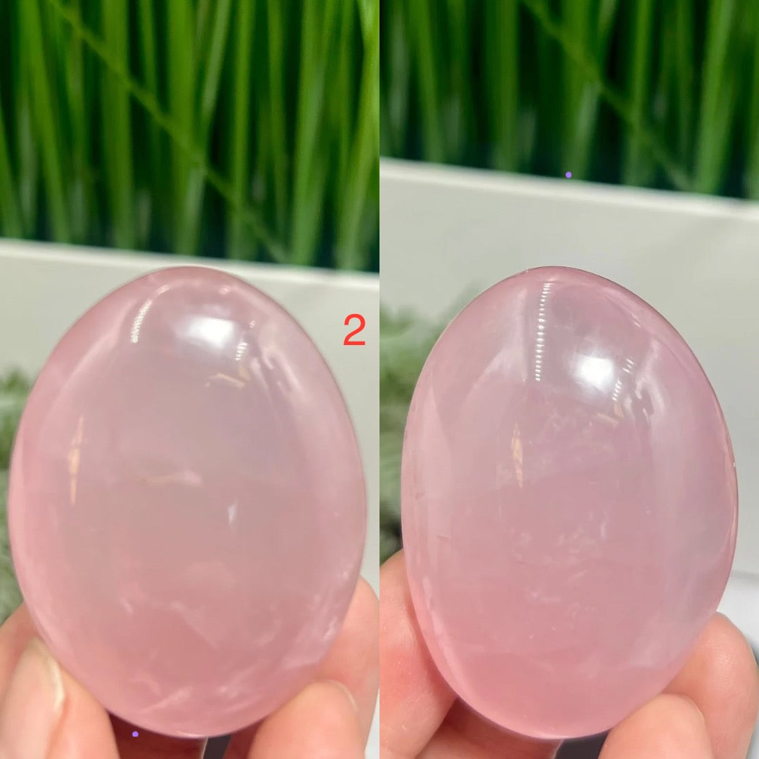 Rose Quartz Palm Stone Worry Love Meditation Crystals YOU CHOOSE
