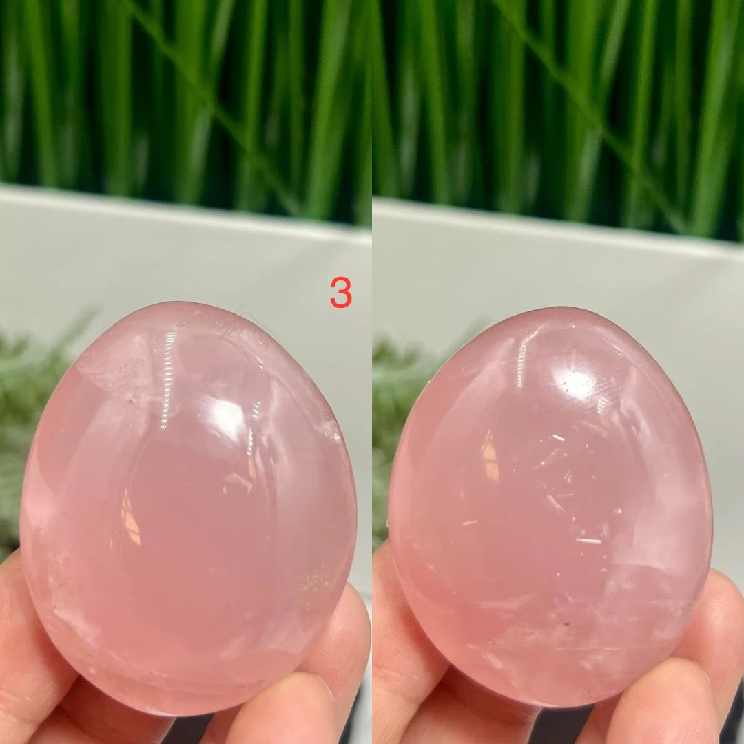 Rose Quartz Palm Stone Worry Love Meditation Crystals YOU CHOOSE