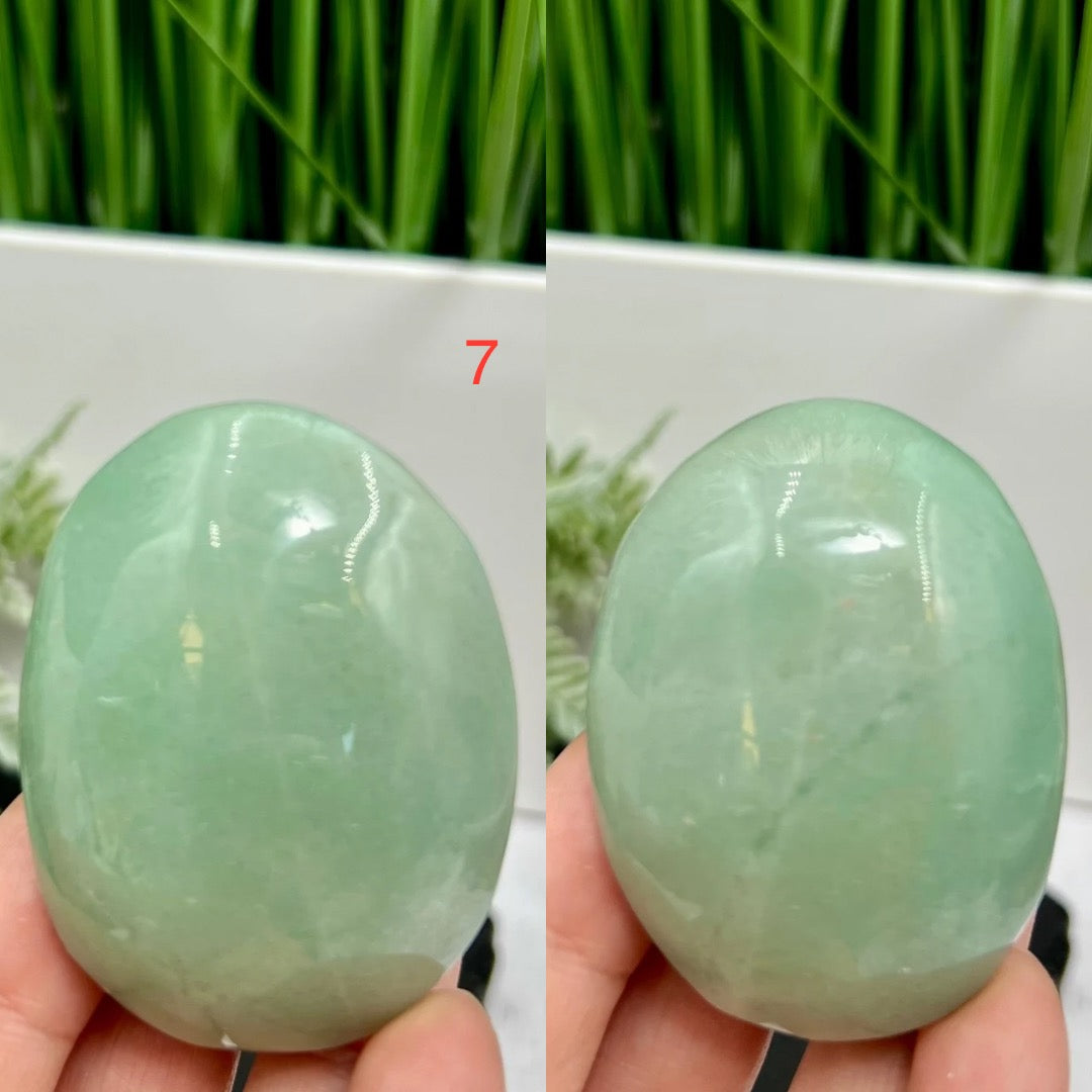 Green Aventurine Palm Stones Worry Meditation Crystals YOU CHOOSE