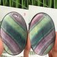 Rainbow Fluorite Palm Stones Worry Healing Crystals YOU CHOOSE