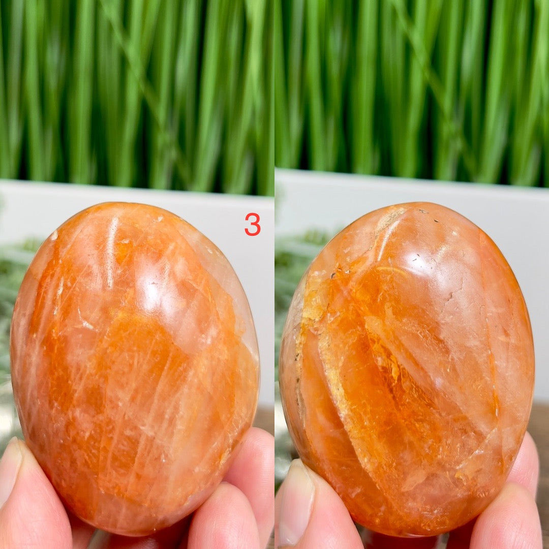 Fire Quartz Hematoid Palm Stones Large Worry Crystals YOU CHOOSE