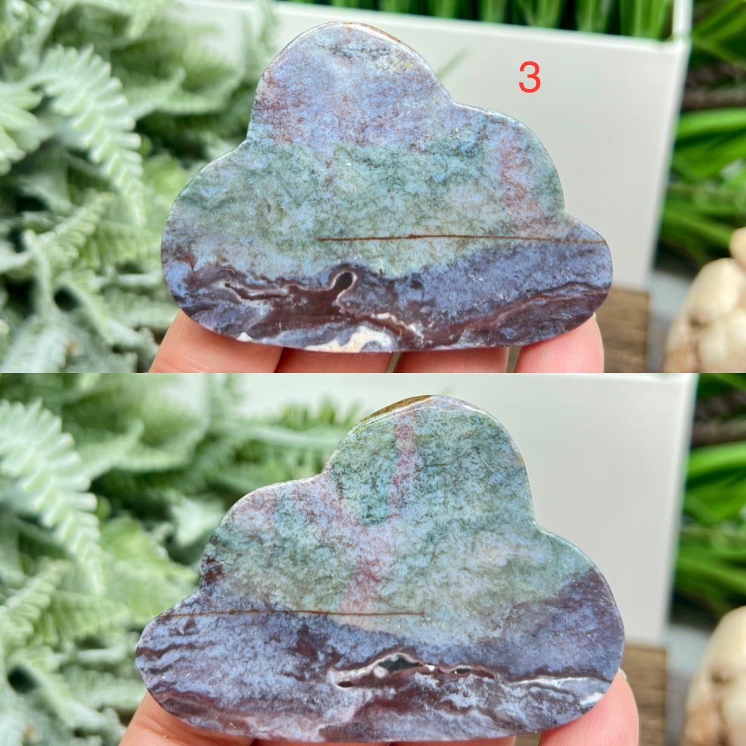 Ocean Sea Jasper Clouds Crystal Carvings YOU CHOOSE