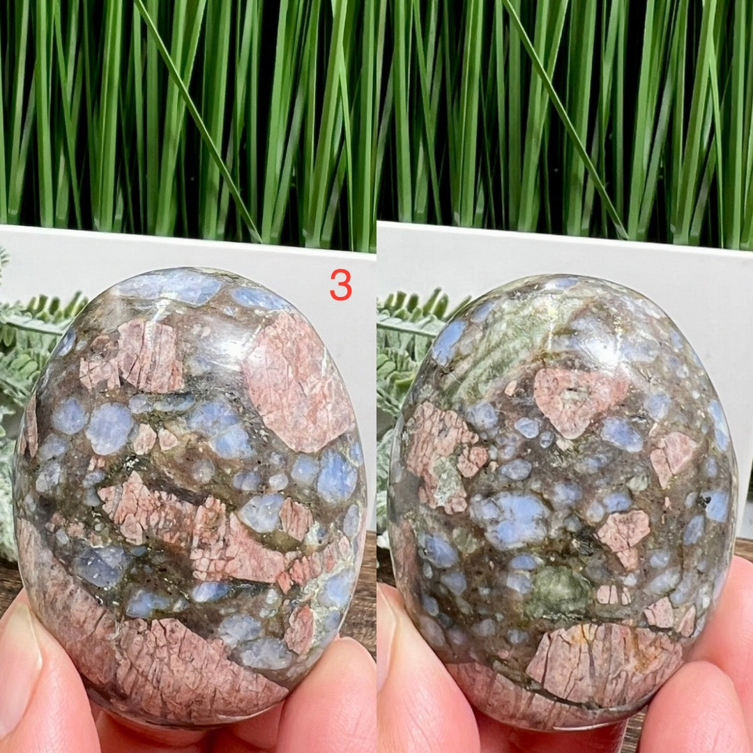 Llanite Jasper Que Sera Palm Stones Worry Crystals YOU CHOOSE