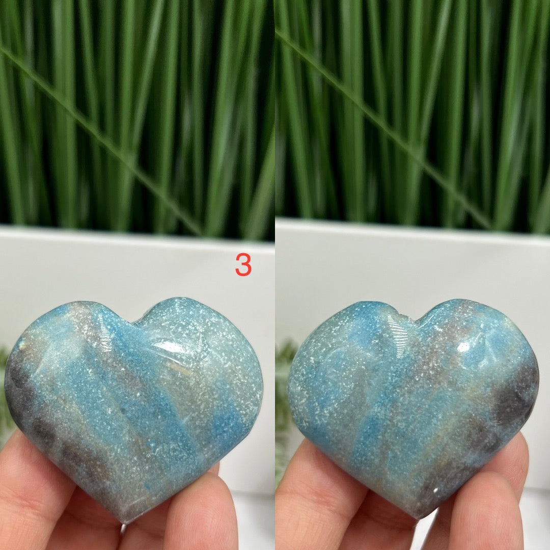 Trolleite Hearts Crystal Carvings YOU CHOOSE