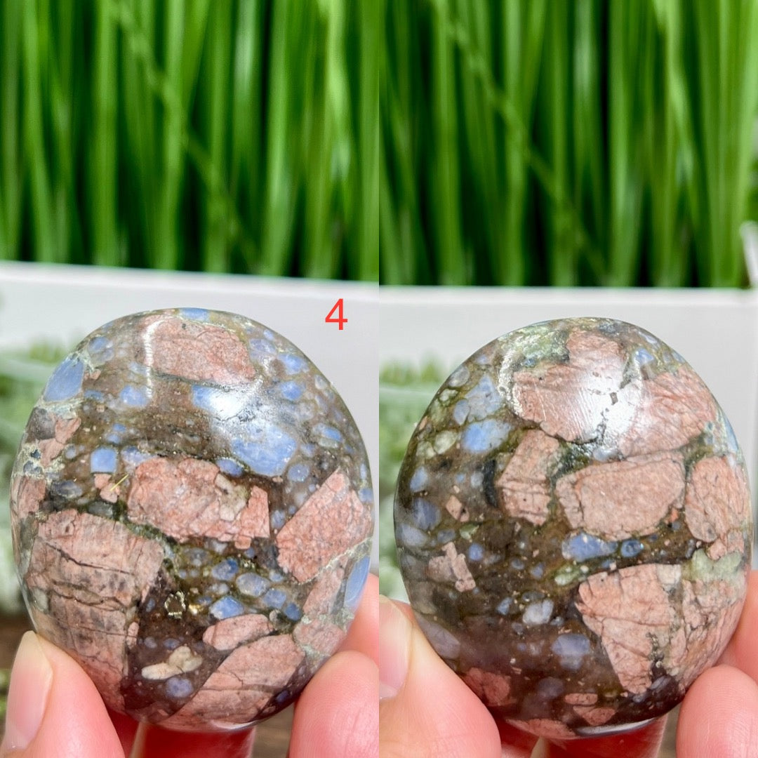 Llanite Jasper Que Sera Palm Stones Worry Crystals YOU CHOOSE