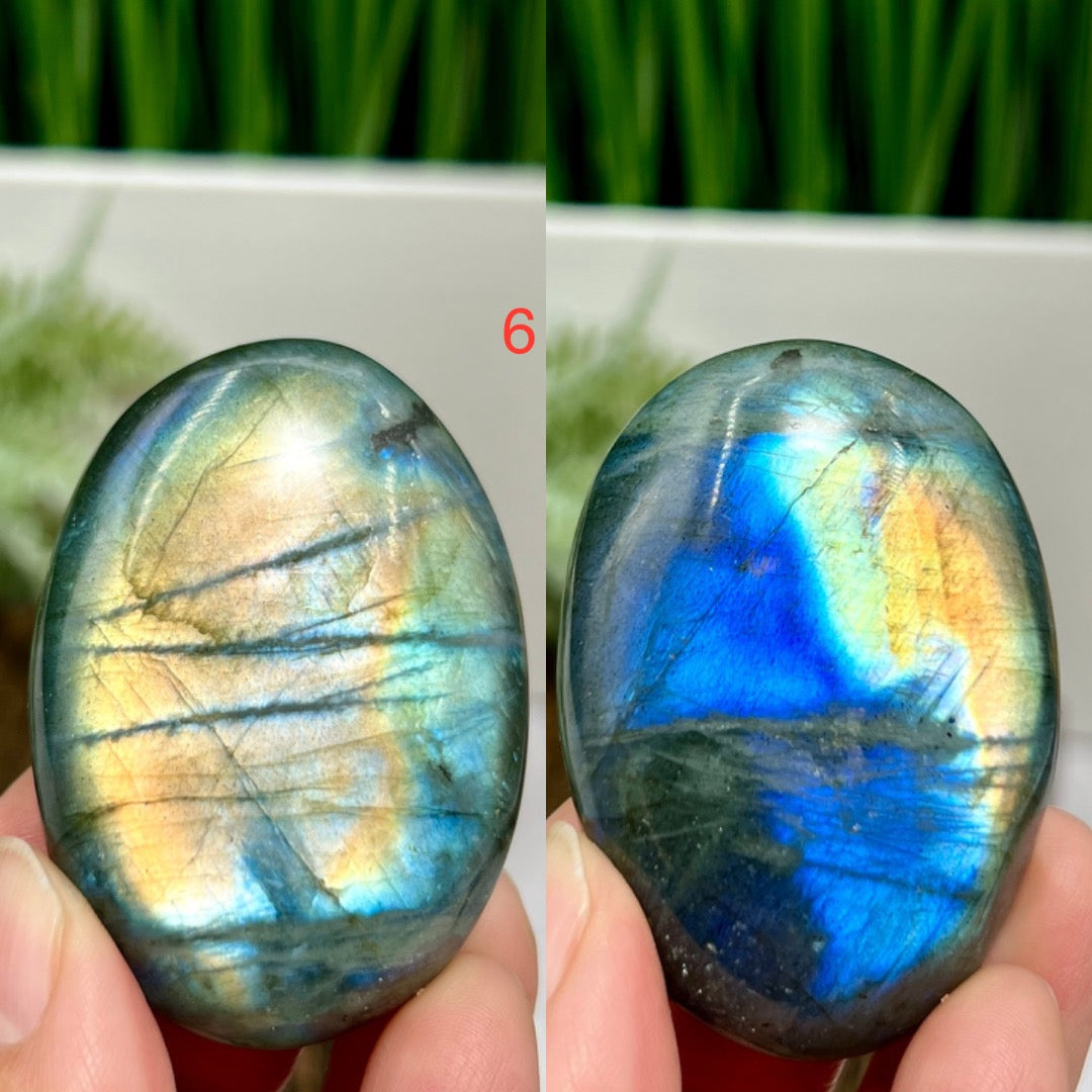 Labradorite Palm Stones Crystal Meditation Worry YOU CHOOSE