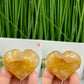 Golden Healer Quartz Hearts High Quality Crystal Carvings YOU CHOOSE